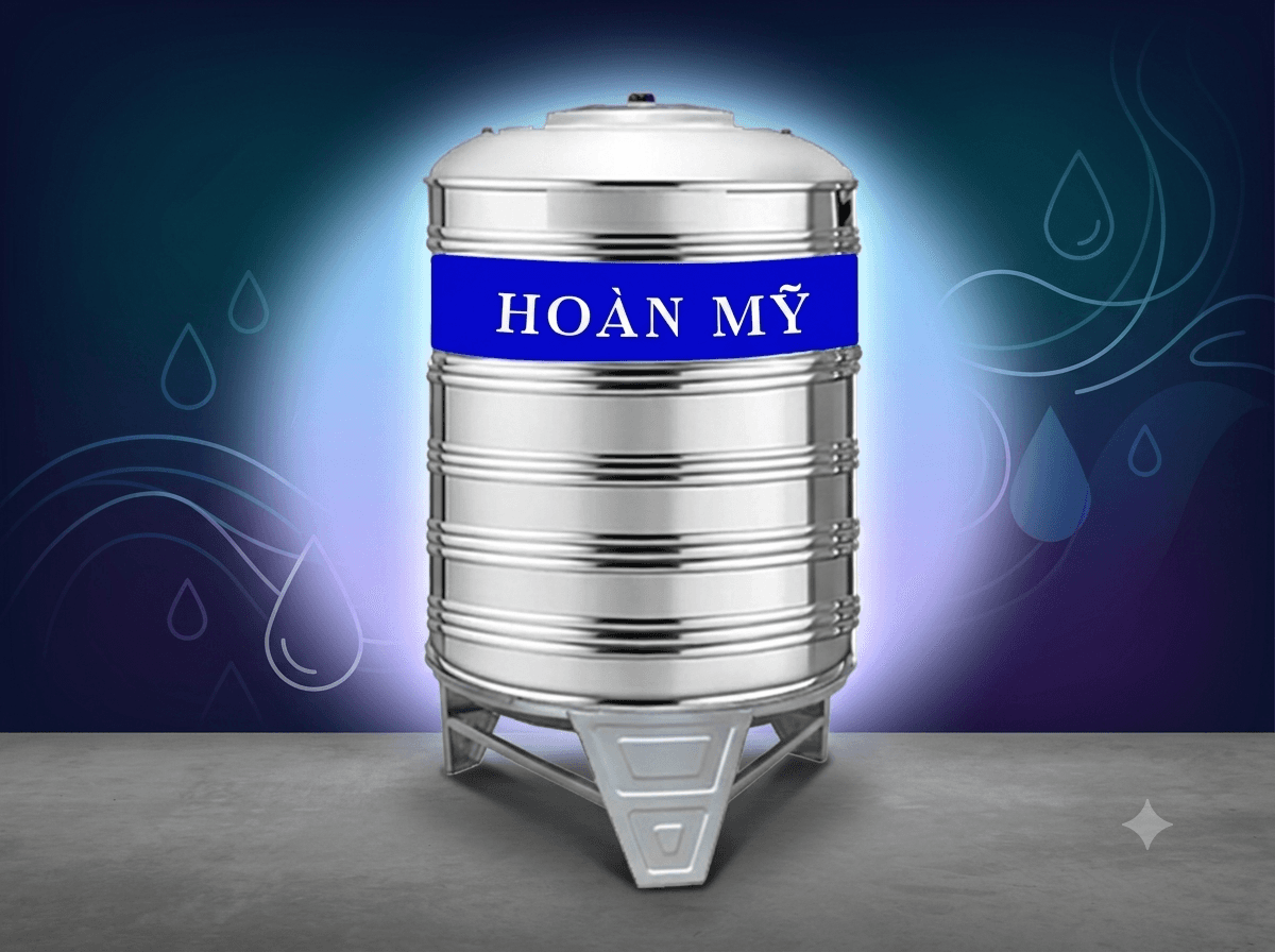 Bồn nước inox cao cấp Hoàn Mỹ 1000D