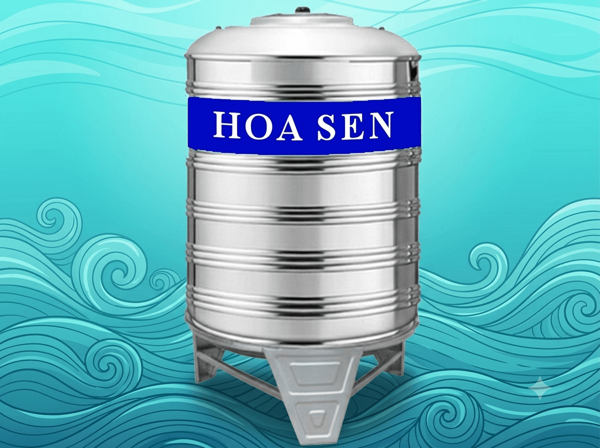 Bồn Nước Inox Hoa Sen 1000 Lít – Đứng