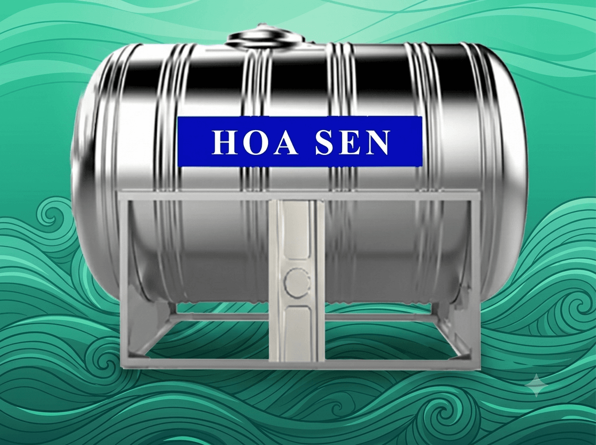 Bồn Nước Inox Hoa Sen 1000 Lít – Ngang
